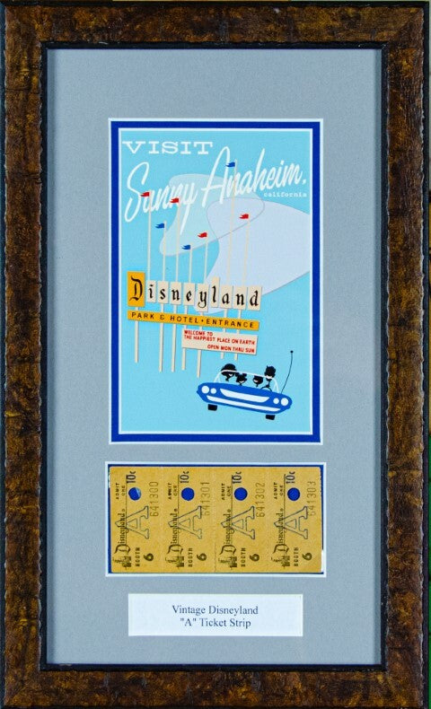 Vintage Disneyland "A" Ticket Strip